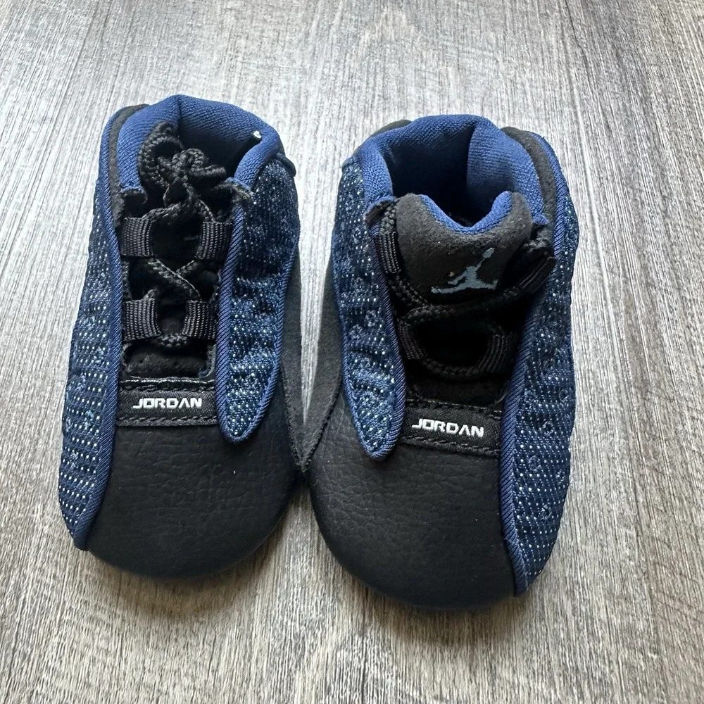 Nike Air Jordan, Retro 13, NEW Brave Blue Baby Infant Crib Shoes, US Size 2C